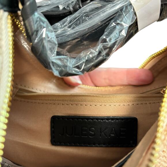 Jules Kae Hobo Style Bag Purse Weaved body Whipstich Trim NWT with dust bag - Picture 3 of 4